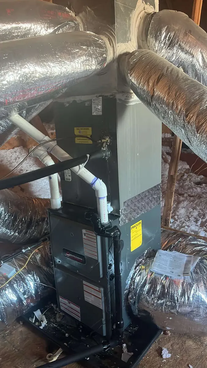 Attic furnace and air handler changeout with new ductwork